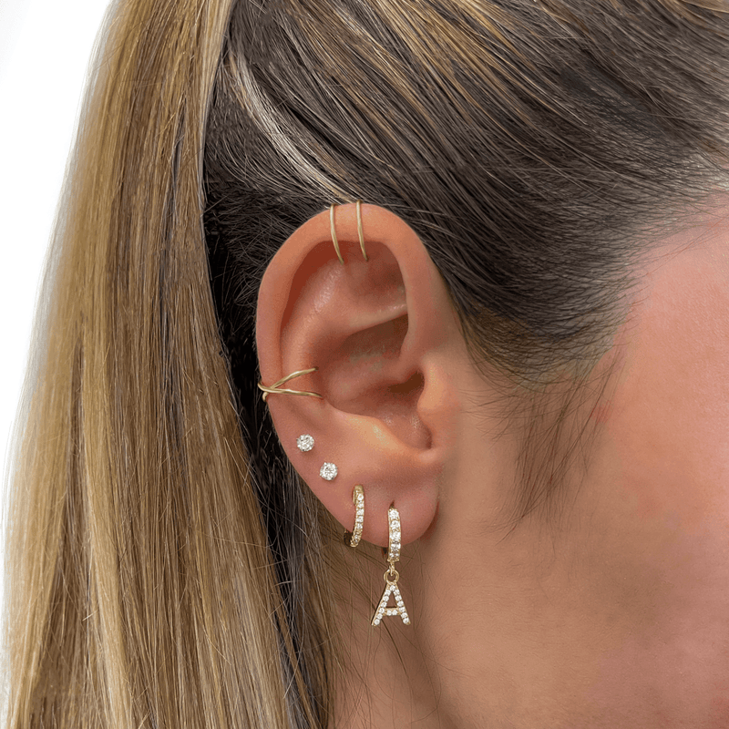 Pendientes Inicial Hoops - LePetiteMarie