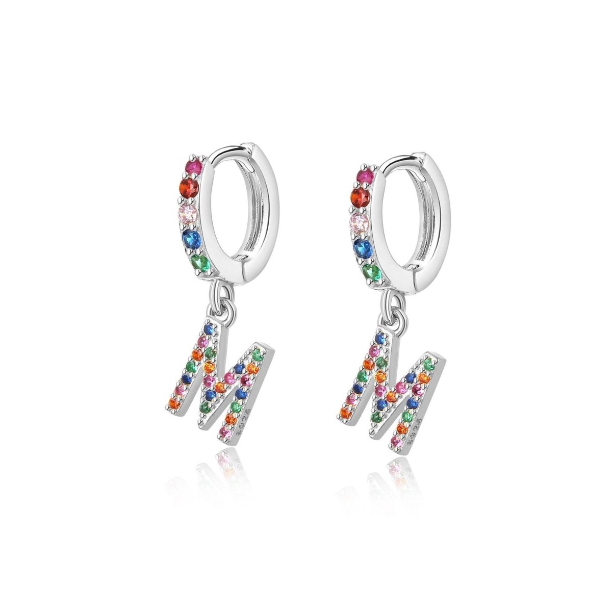 Pendientes Inicial Rainbow - Hoops - LePetiteMarie