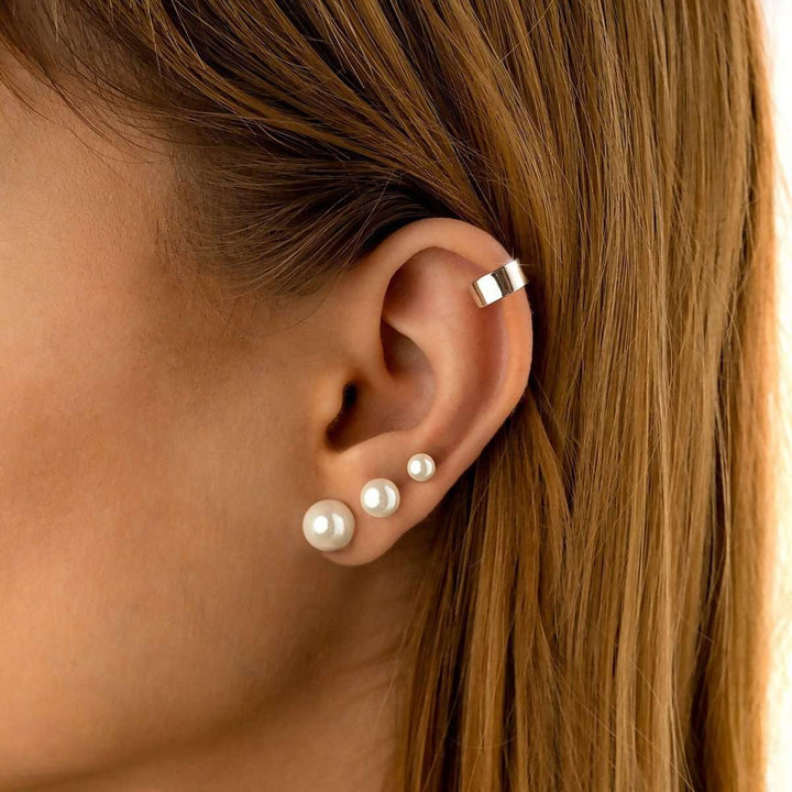 Pendientes Perla Coraza