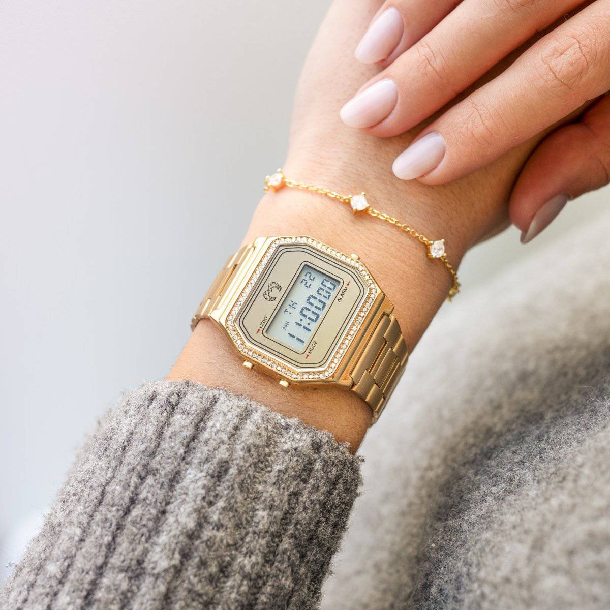 Reloj Digital Vintage Brillo ~ Oro - LePetiteMarie