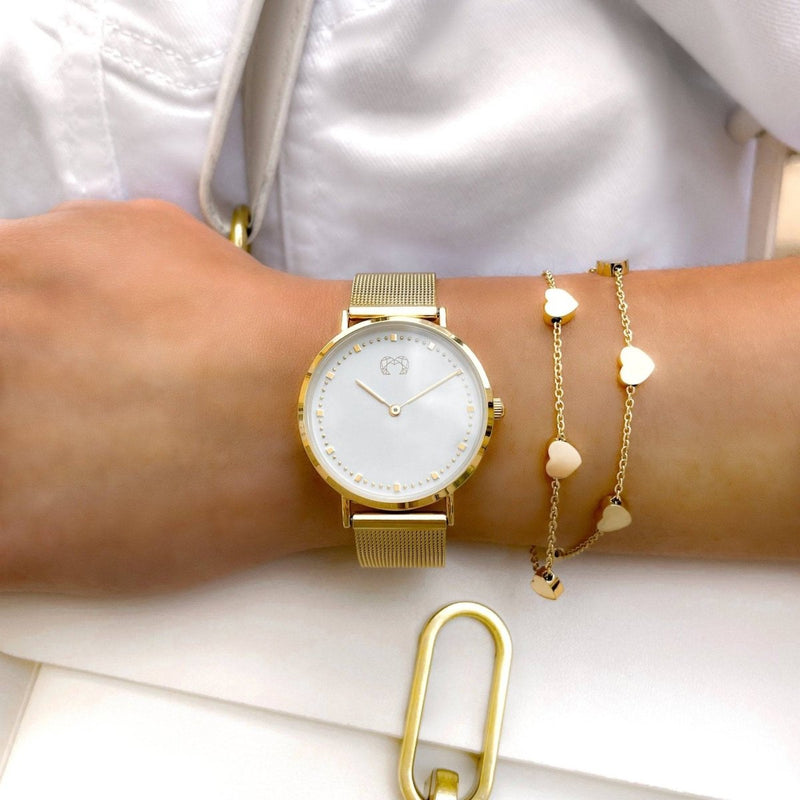 Reloj Juliet ~ GoldWhite - LePetiteMarie